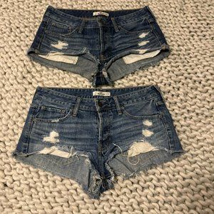 Hollister short ripped shorts (2 pair) - W28 / 7